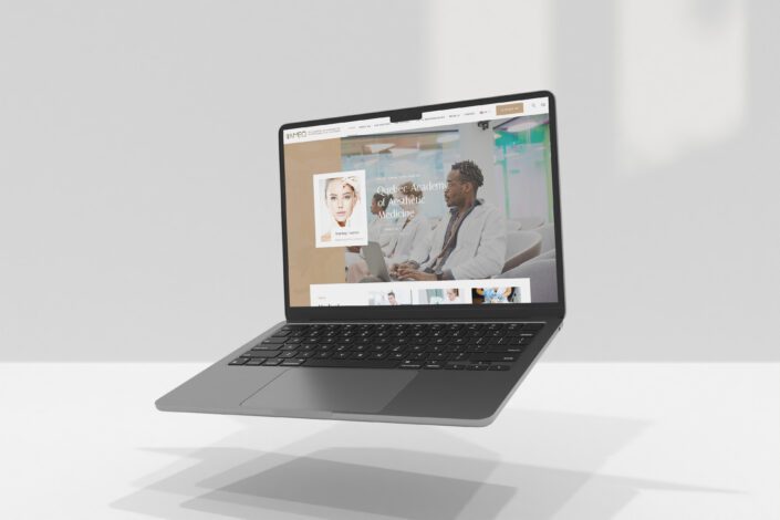 AMEQ Academy website showing improved search rankings and increased organic traffic through iWEBAPP content optimization