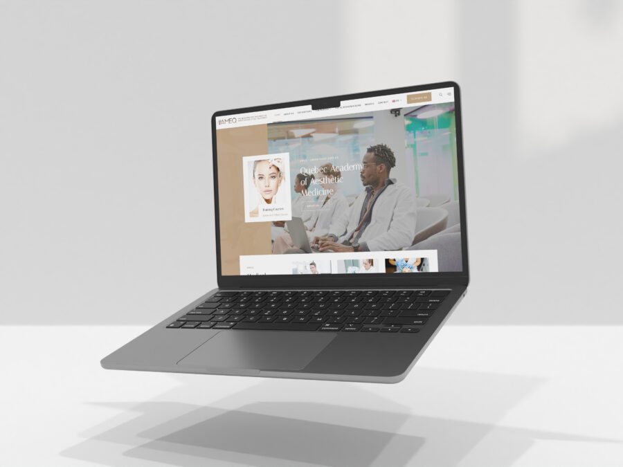 AMEQ Academy website showing improved search rankings and increased organic traffic through iWEBAPP content optimization