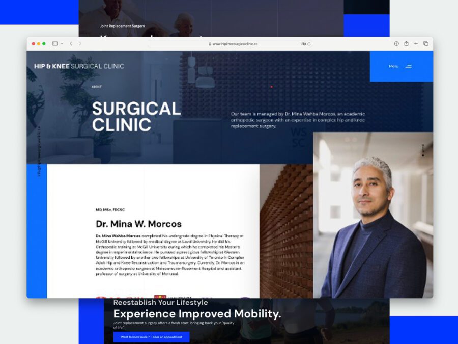 Orthopaedic Clinic Ottawa Web Design, SEO, and Google Ads Services Toronto