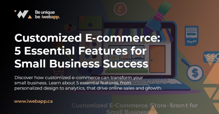 Small business owner reviewing customized e-commerce dashboard showing sales analytics, product management, payment integration features, and SEO optimization tools
