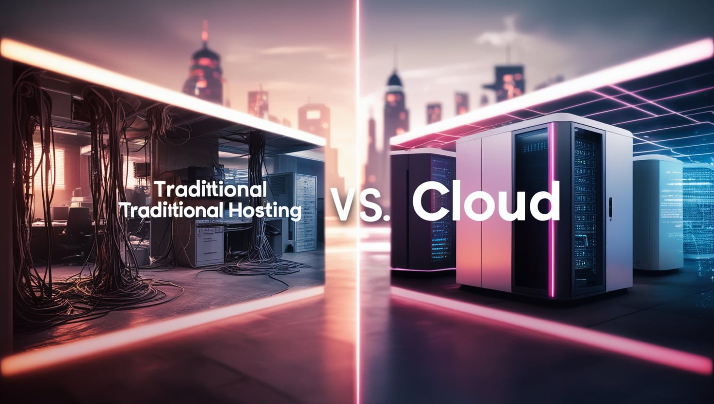 Three pillars of cloud computing success showing enhanced security with encryption, improved performance with CDN, and automatic scalability for traffic spikes