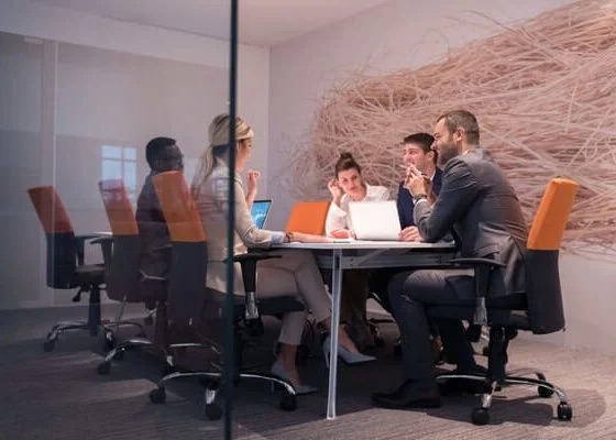 Toronto internet marketing company office with team working on digital campaigns