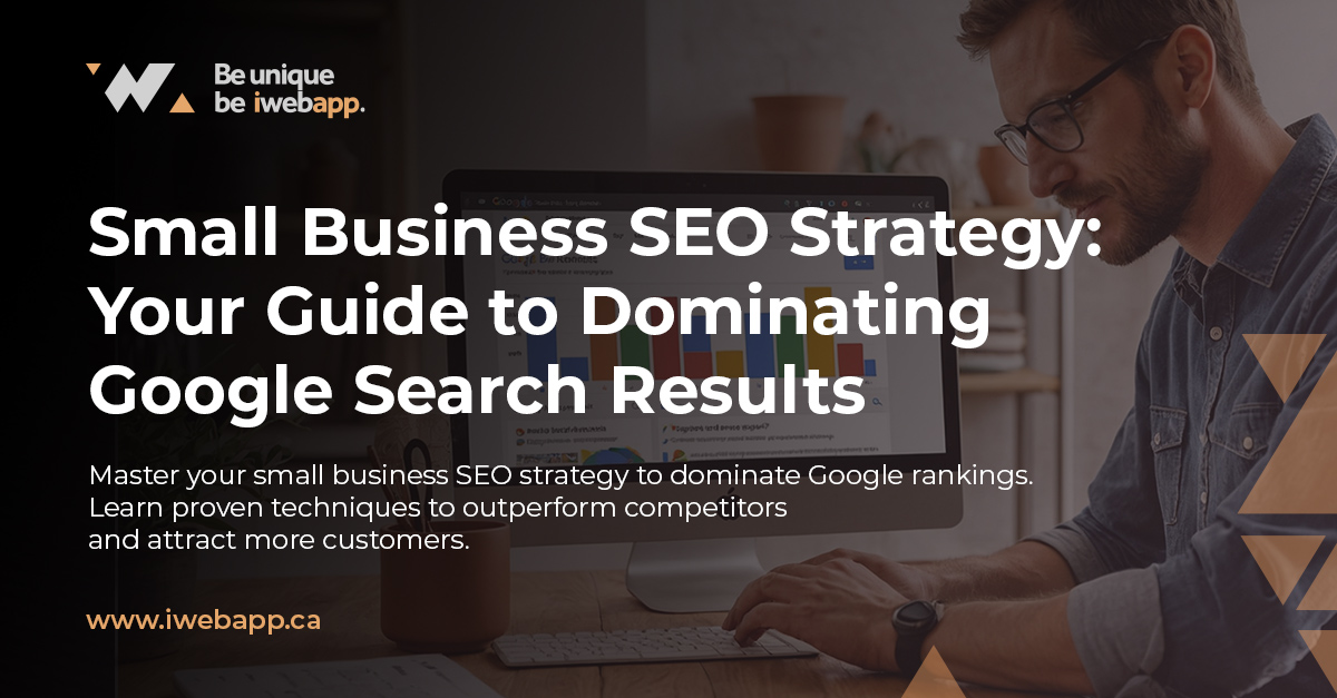 Small business owner reviewing improving SEO rankings on Google