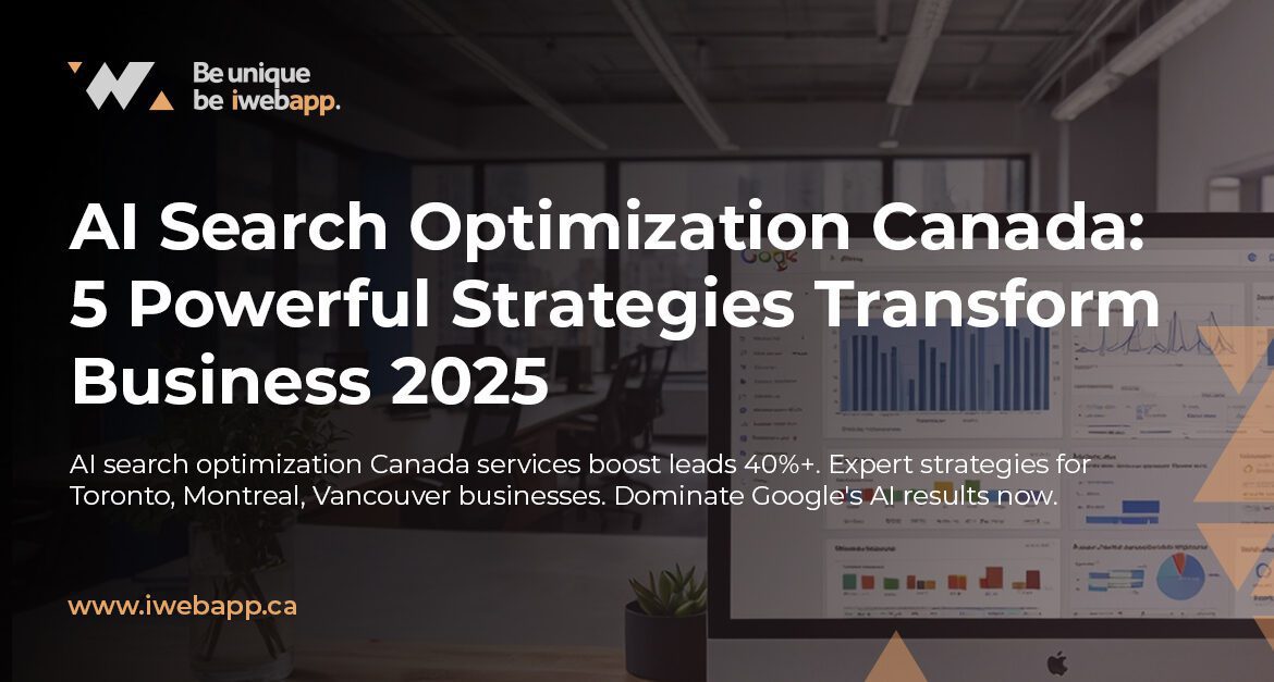AI search optimization dashboard showing Canadian business rankings in Google SGE results