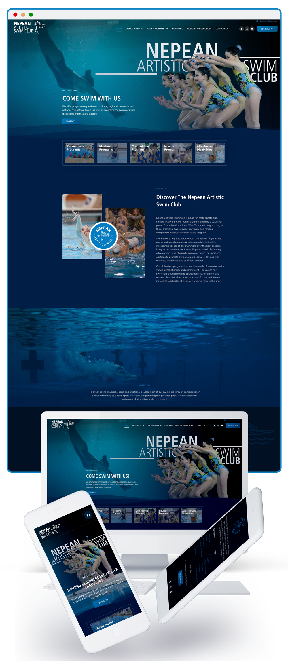 NASC custom non-profit web design and development company Toronto by iWEBAPP Agency Ottawa